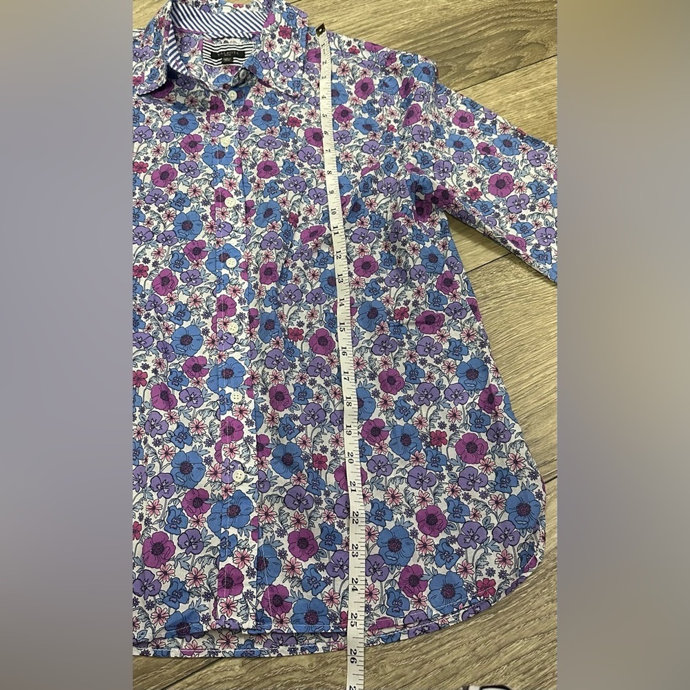 Talbots Purple and Blue Button Down Shirt 💎 - Picture 6 of 13